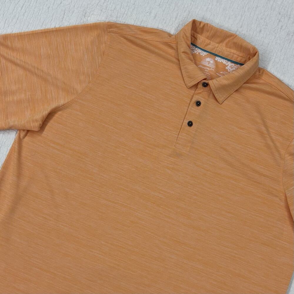 Havana Jim Polo Shirt Mens XXL Orange Solid Golf Performance Stretch